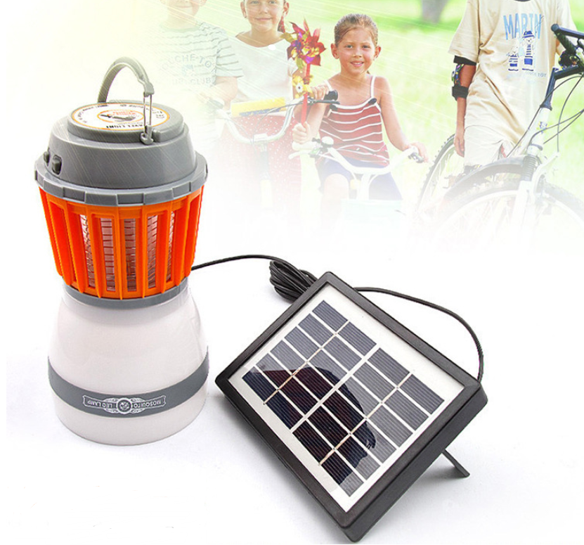 Skanto | Solenergi LED Mygglampe med Integrert Lantern – Effektiv Insektbeskyttelse og Belysning for Hage og Camping
