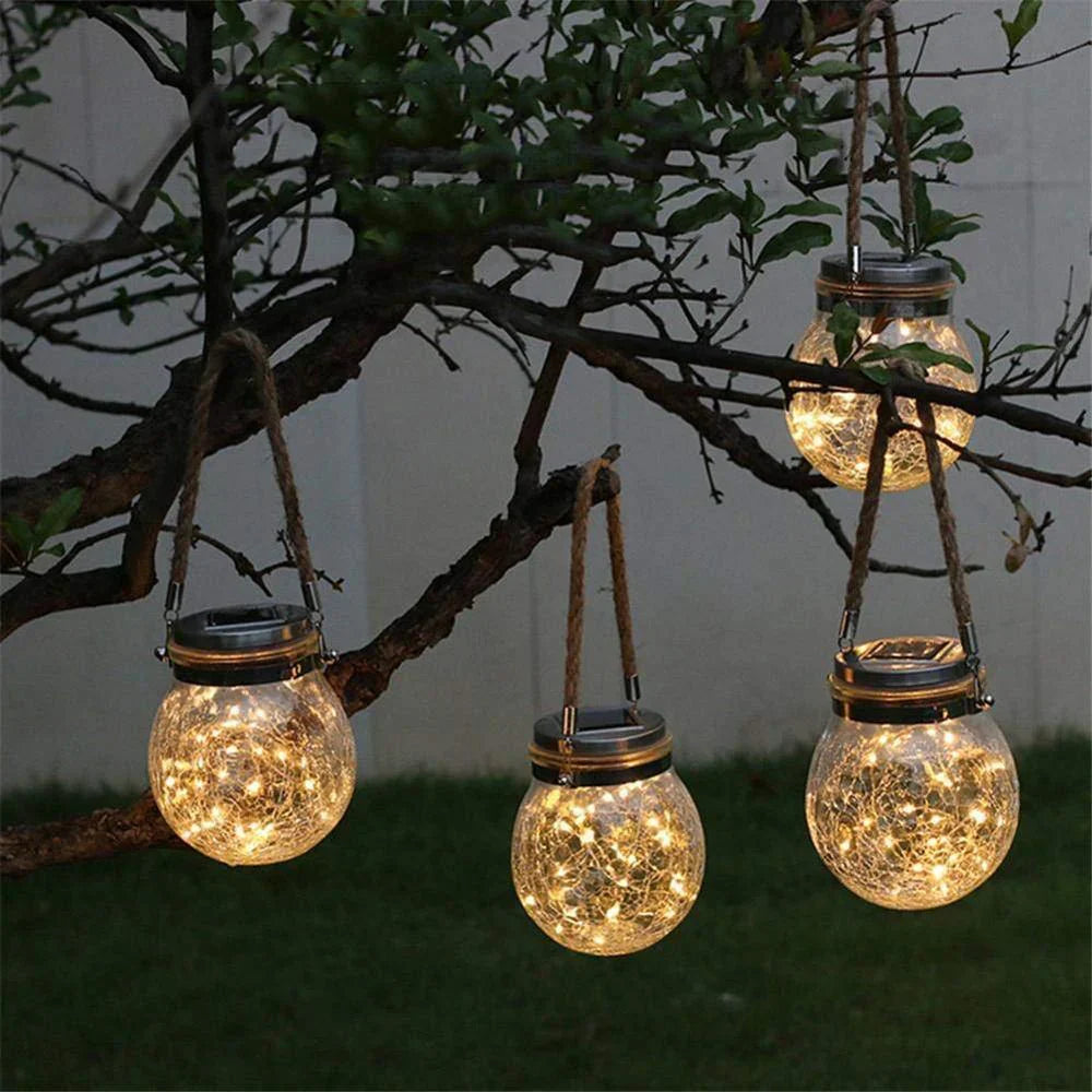 Solar Mason Jar Lampe - Lunara | Skanto