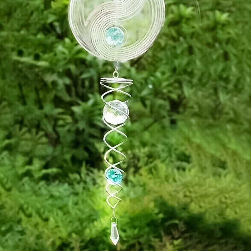 Vindklokker Dekor Krystall Sentralkule Spiral Hale Vindspinner Stabiliser | Skanto