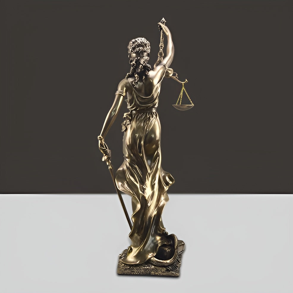 Statue av Rettferdighetens Gudinne – En elegant dekorativ skulptur av Justitia | Skanto