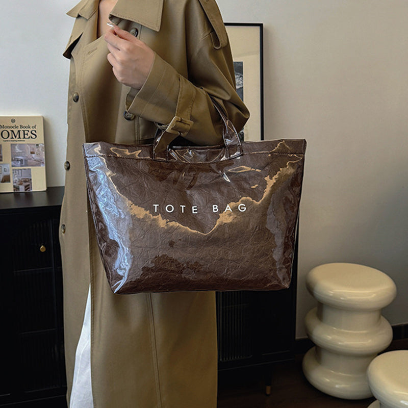 Kvinner Bokstavtrykk Tote Bag | Skanto