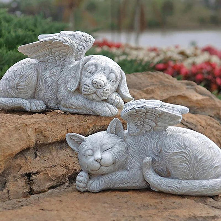 Skanto | Engel Hund og Katt Statue