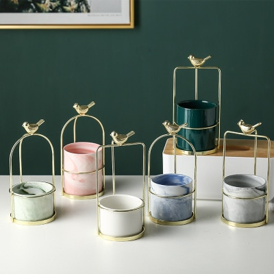 Skanto | Blomsterplantetopper med fugledesign for stilfull dekorasjon