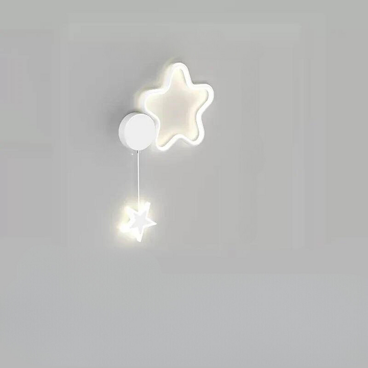 LumiDroom - Magisk Vegglampe med Stjerner og Måne Skanto