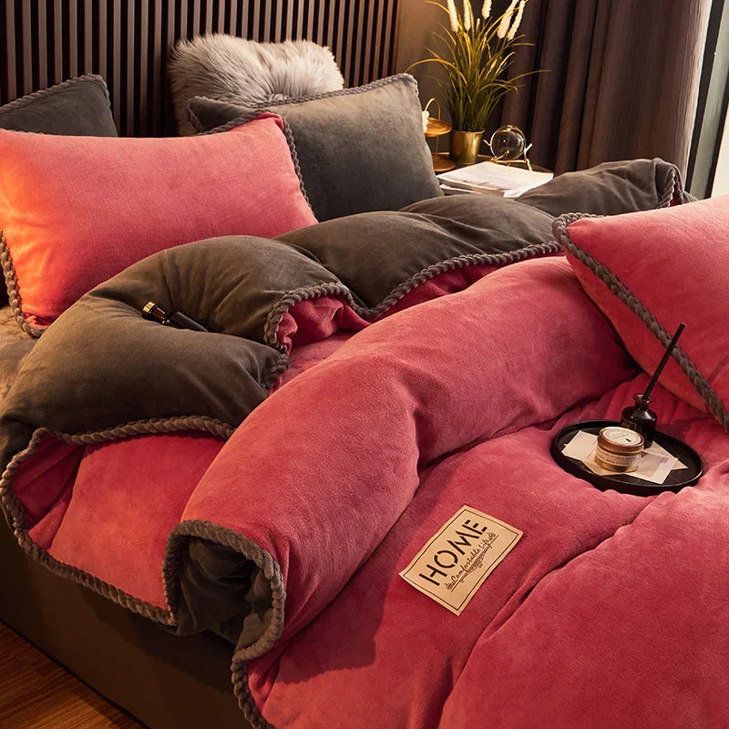 Skanto | Luksus Fløyel Fleece Dynecover Sett - PlushHaven