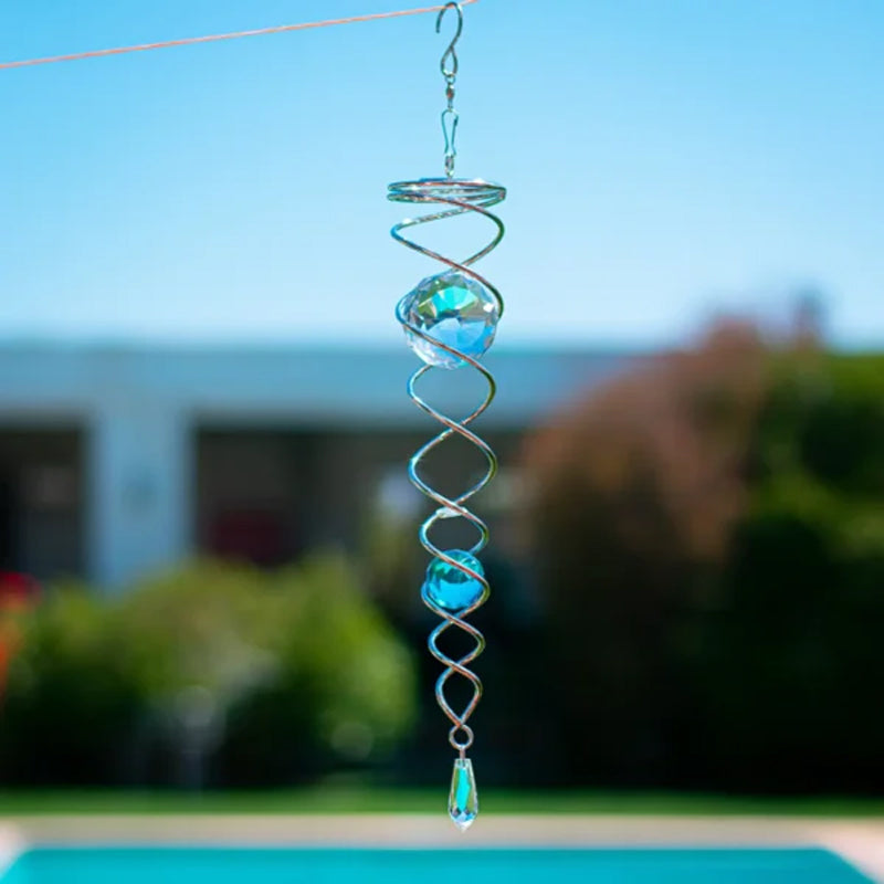Vindklokker Dekor Krystall Sentralkule Spiral Hale Vindspinner Stabiliser | Skanto