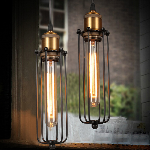 Skanto | Industriell Pendellampe i Retro Design – Vintage Hengelampe med Metallgitter