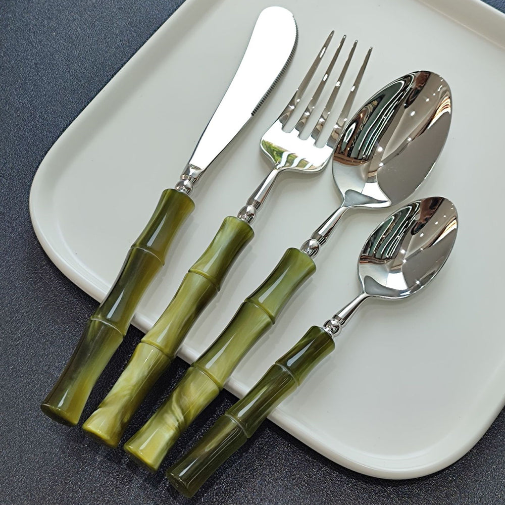 Zen Green Bamboo Bestikksett | Skanto