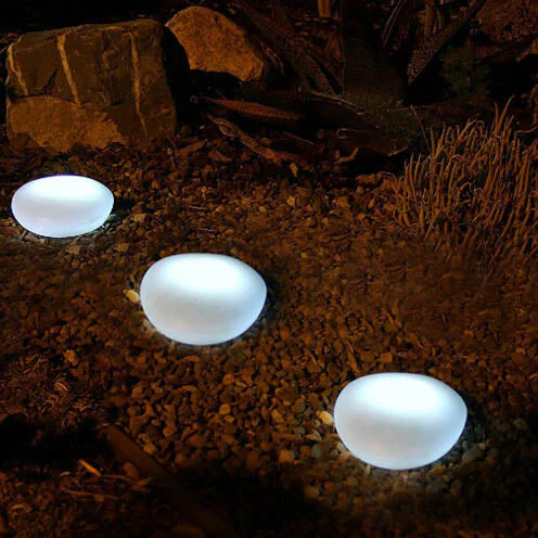 Skanto | Solar Pebble ABS Sandblasted LED Utendørs Landskapsglass Lys