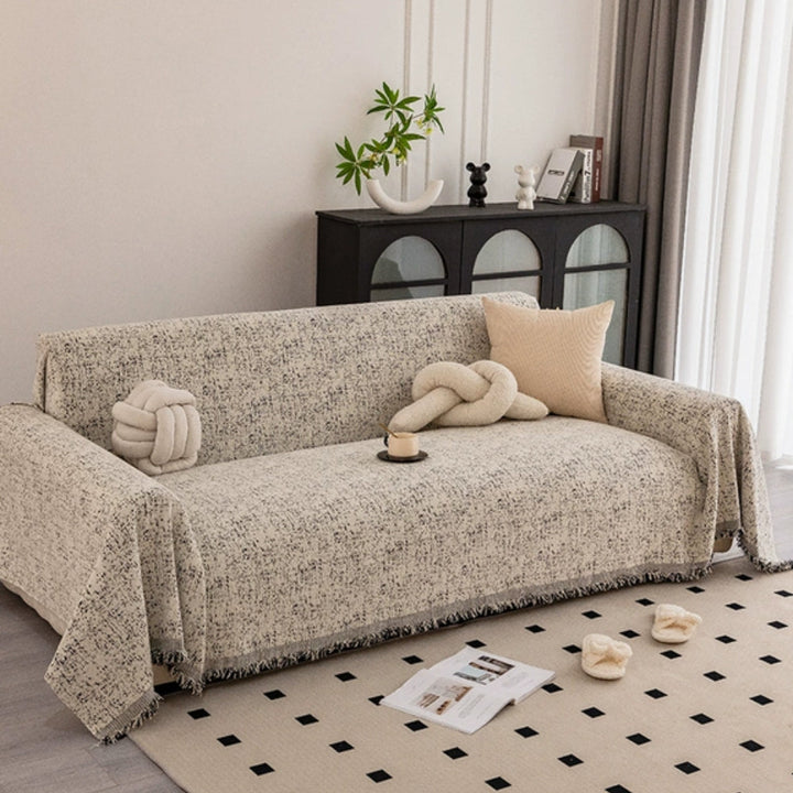 Skanto | Prikket mønster chenille sofaomslag