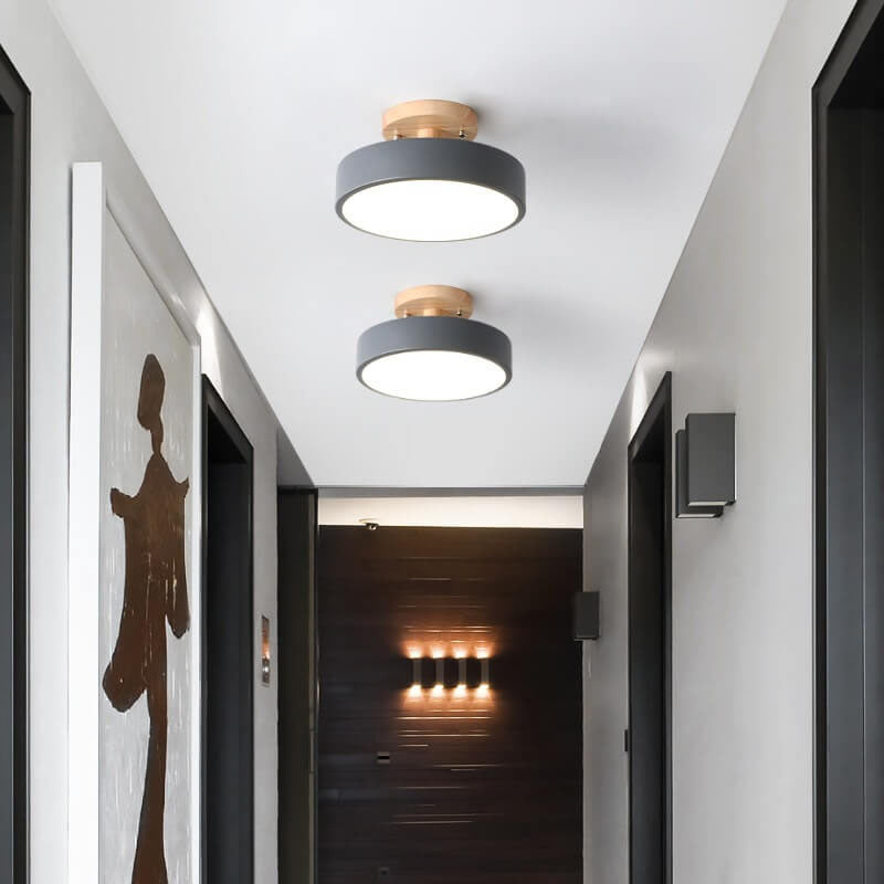 Norvo LED Rund Taklampe | Nordisk Design | Semi-Flush Montering | Økonomisk Innendørs Belysning