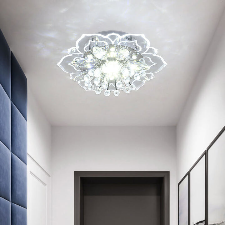 Skanto | GlowPetal LED Krystall Taklampe | Blomsterformet | Moderne Design | Energisparende | Dekorativ Belysning