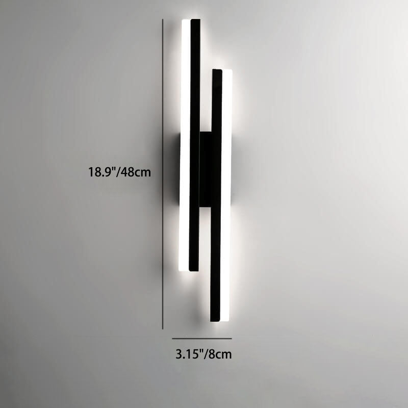Skanto | LuxLine Moderne LED Vegglampe | Minimalistisk Design | Jern & Akryl | Dimmbar Lys