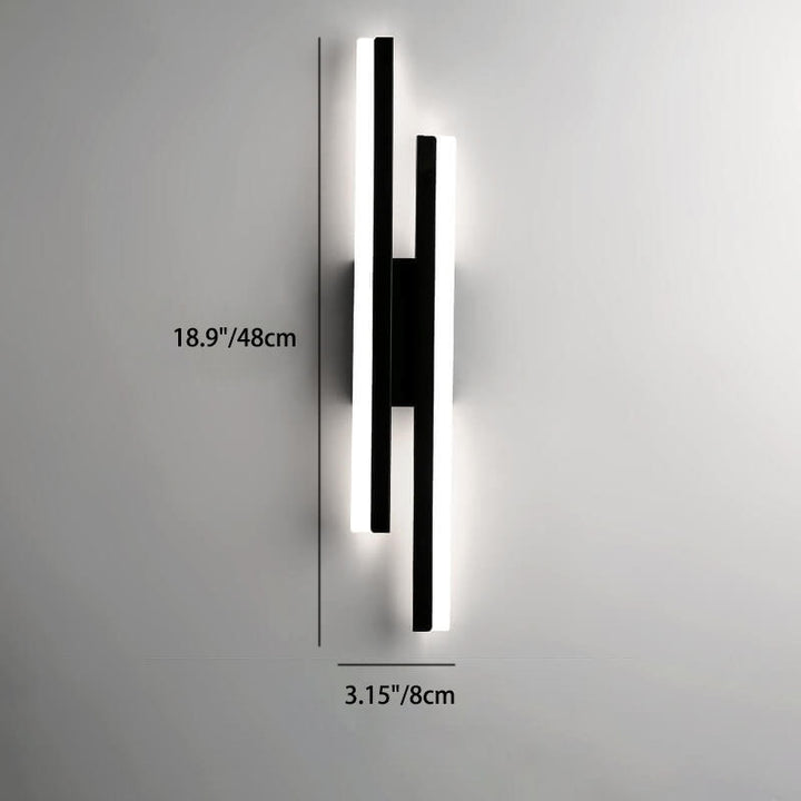 Skanto | LuxLine Moderne LED Vegglampe | Minimalistisk Design | Jern & Akryl | Dimmbar Lys