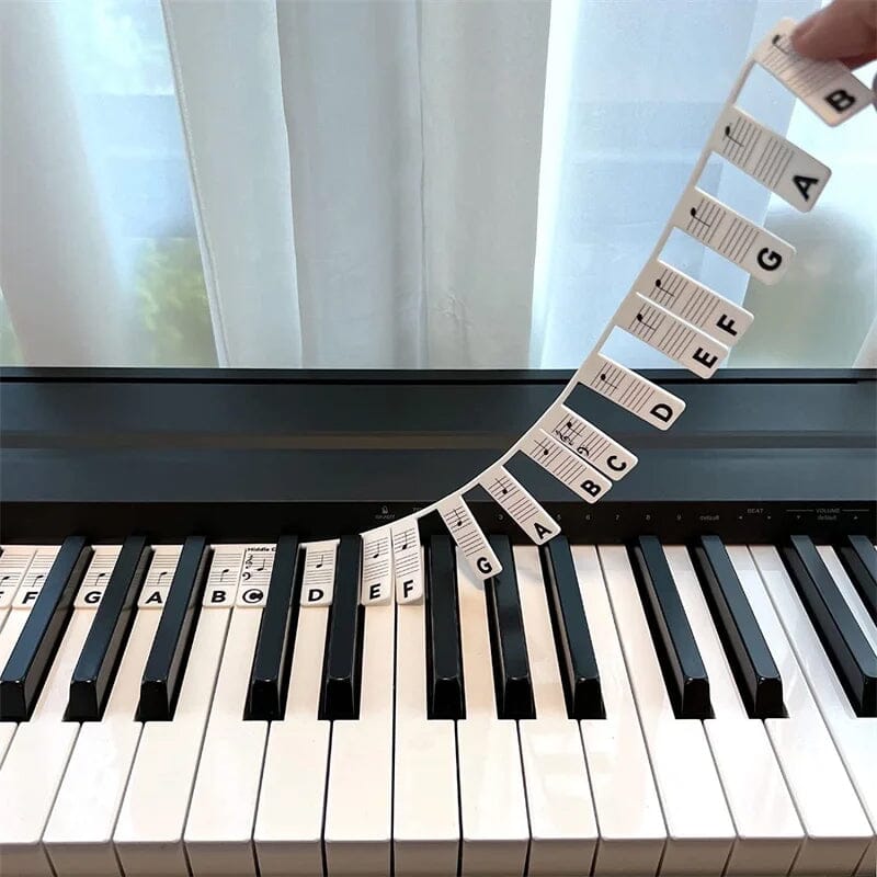 Skanto | Avtakbare piano tastatur noteetiketter