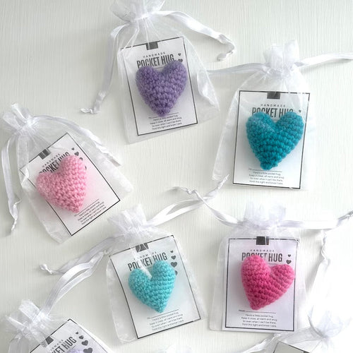 Skanto | Pocket Hug Heklet Hjerte Liten Gave