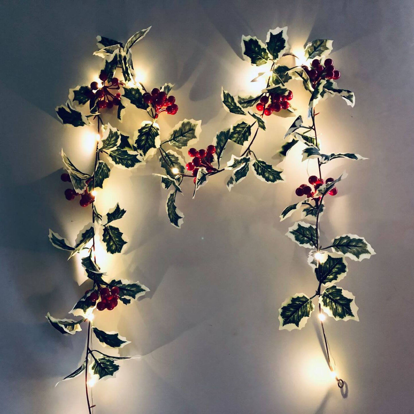 Norvo | Jule Rød Frukt Rattan Fest Vindu Patio Fest Takkefest Dekorasjon Lyskæde