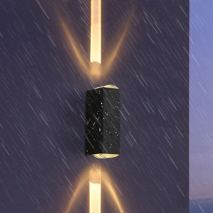 Skanto | Rektangulær LED Vegglampe | Vanntett og Moderne | Svart