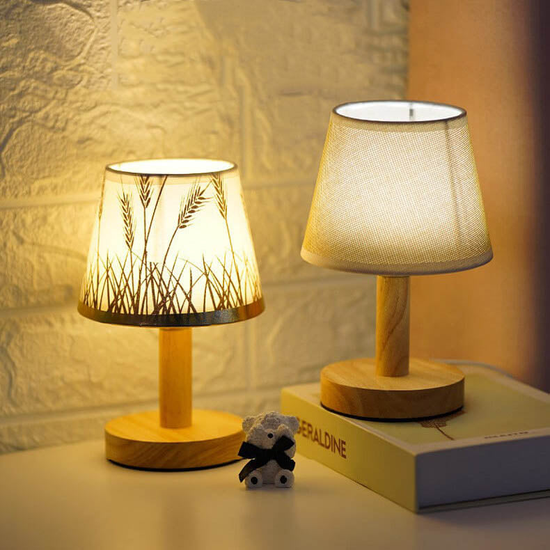 Skanto | Vintage Lin Futteral 1-Lys LED Bordlampe