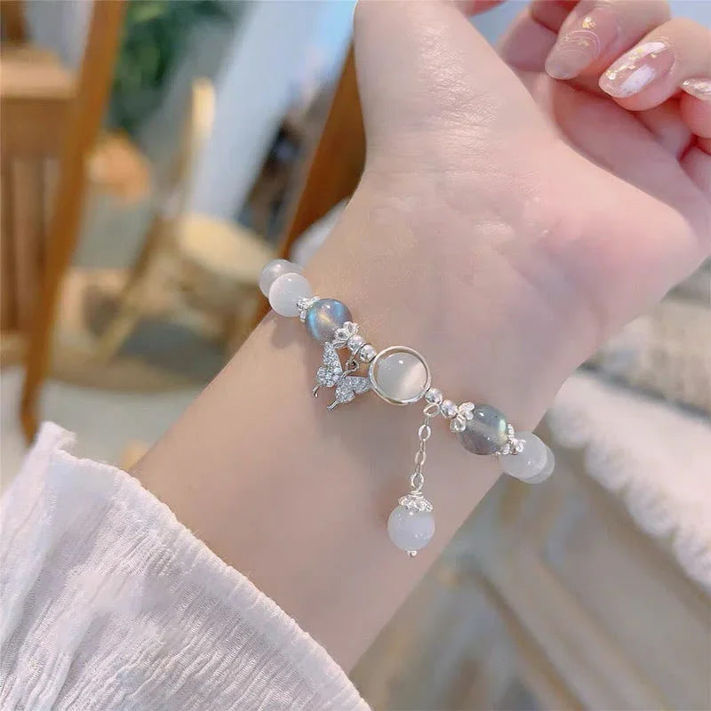 Skanto | Imitert Kattøyekrystall Sommerfugl Armbånd