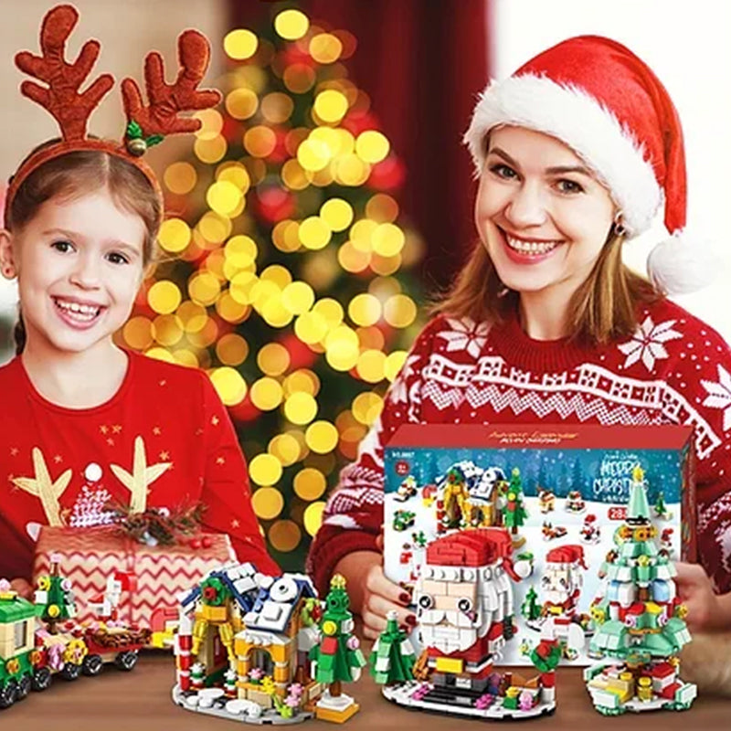 Skanto | Jule adventskalender overraskelse byggekloss-sett