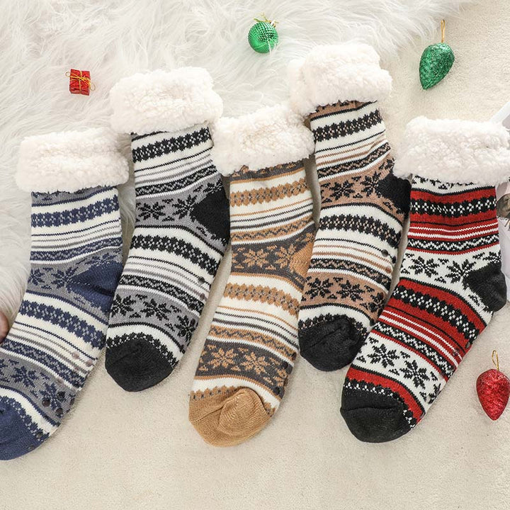 Skanto | Snøflak Ultra-tykke Cashmere Tøfler Hjem Sokker