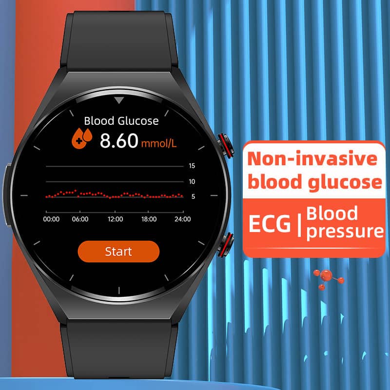 Skanto |  Én-Klikk Blodsukker Blodtrykk Ekg/Ekg Hrv Hjerteovervåking Suga Pro Helse Smartswatch