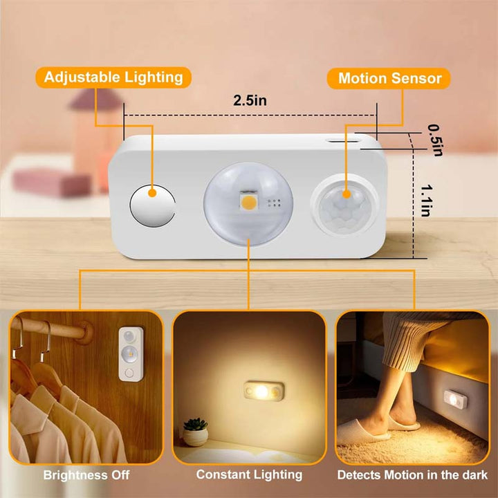 Skanto | LED Bevegelsessensor Spotlys - 4 stk