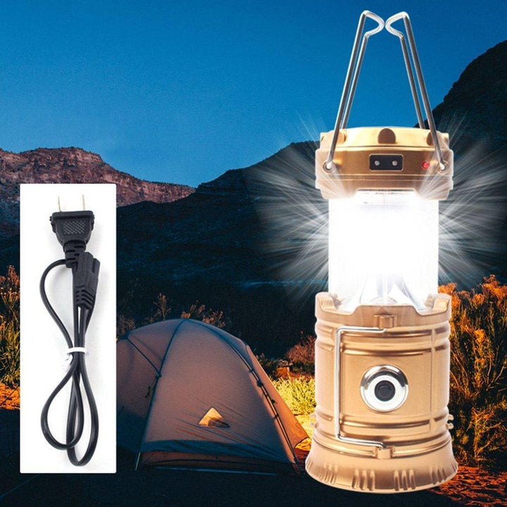 Skanto | LED Bærbar Campinglampe Solcelle Drevet Lommelykt