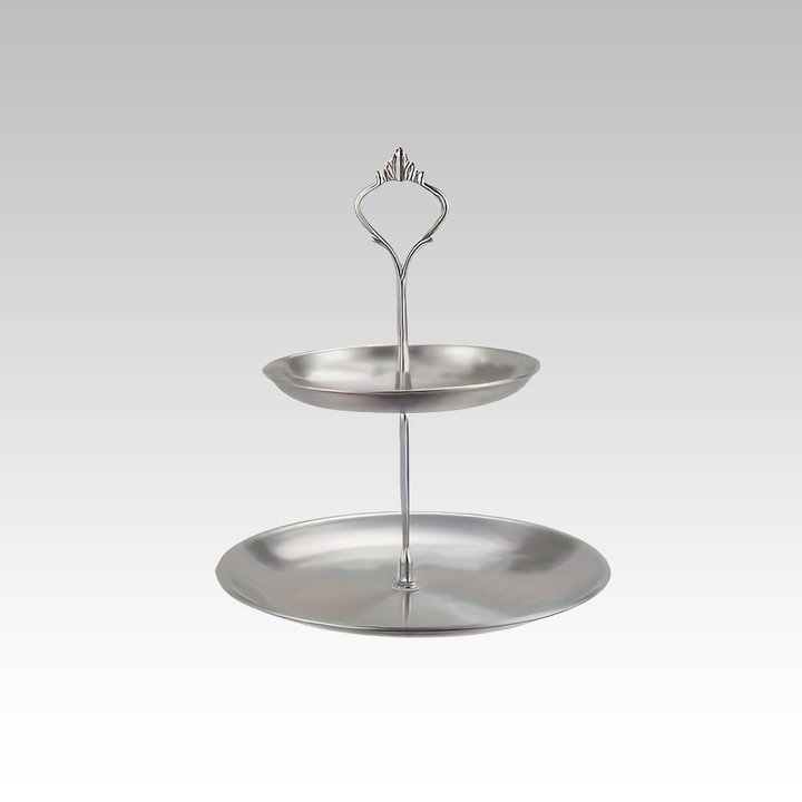 SteelTower - Elegant Triple Serving Plate for Parties Skanto
