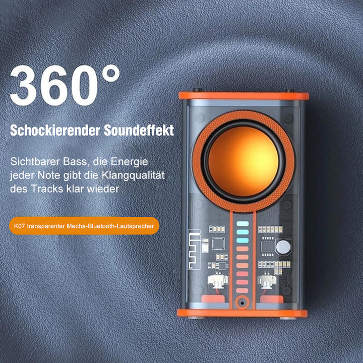 Transparent trådløs Mecha Bluetooth-høyttaler | Skanto