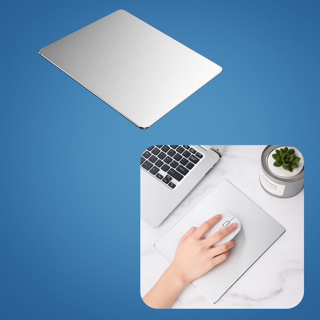 Precision Glide – Rigid Aluminium – Non-Slip Stability – Durable Easy-Clean Surface – Work & Gaming Use Skanto