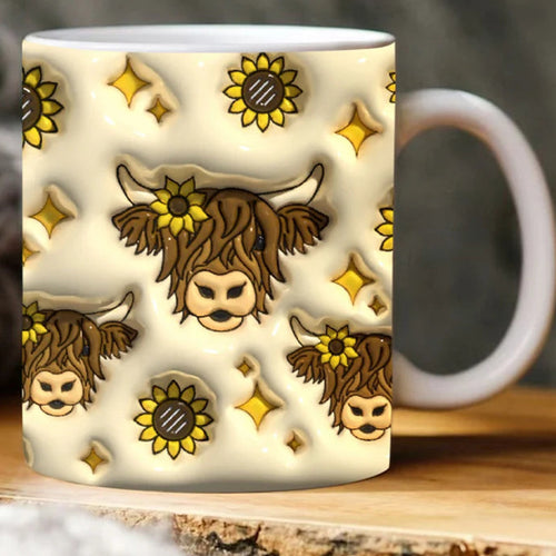 Highland Cow Keramisk Kaffe Mugge | Skanto