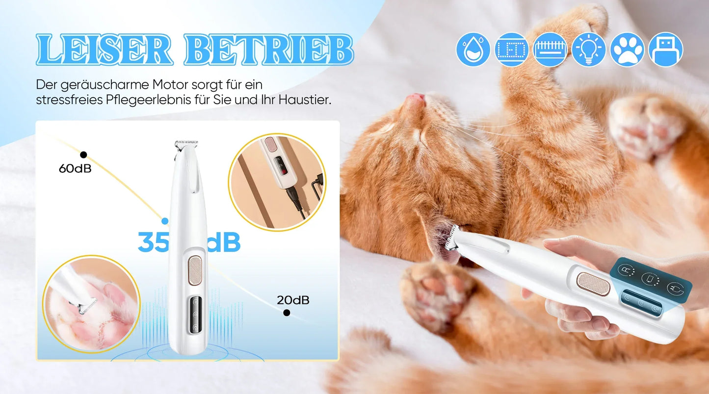 Norvo | Brightpaws | Dyrehårklipper Med LED Lys - Opplys Ditt Kjæledyrpleieopplevelse