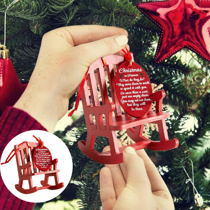 Skanto | Juletre Trehåndverk Lite Vuggende Stol Ornament