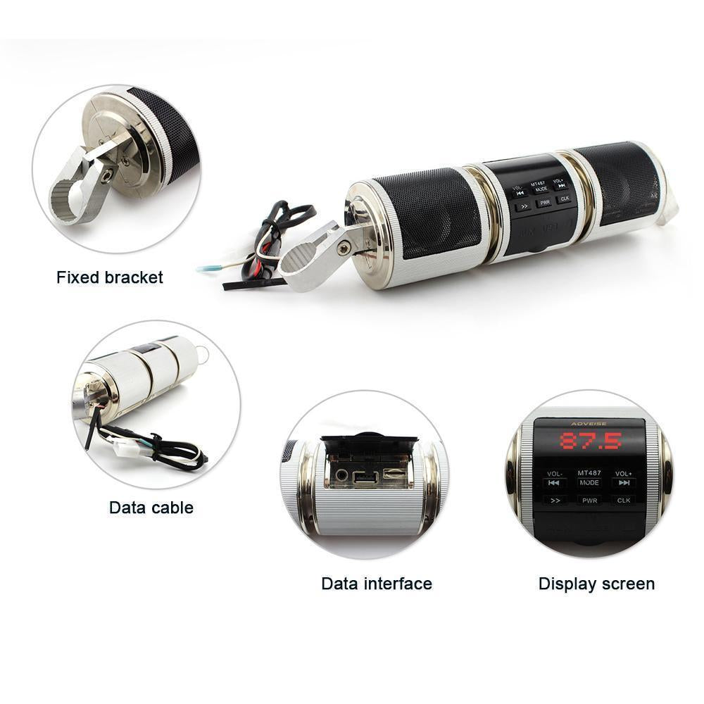 Norvo | Motorsykkel Bluetooth Høyttaler Motorsykkel Styre Vanntett Spiller