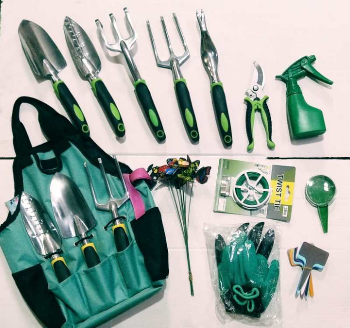 Skanto | Hageverktøysett med bag – Komplett sett for plantepleie og hagearbeid