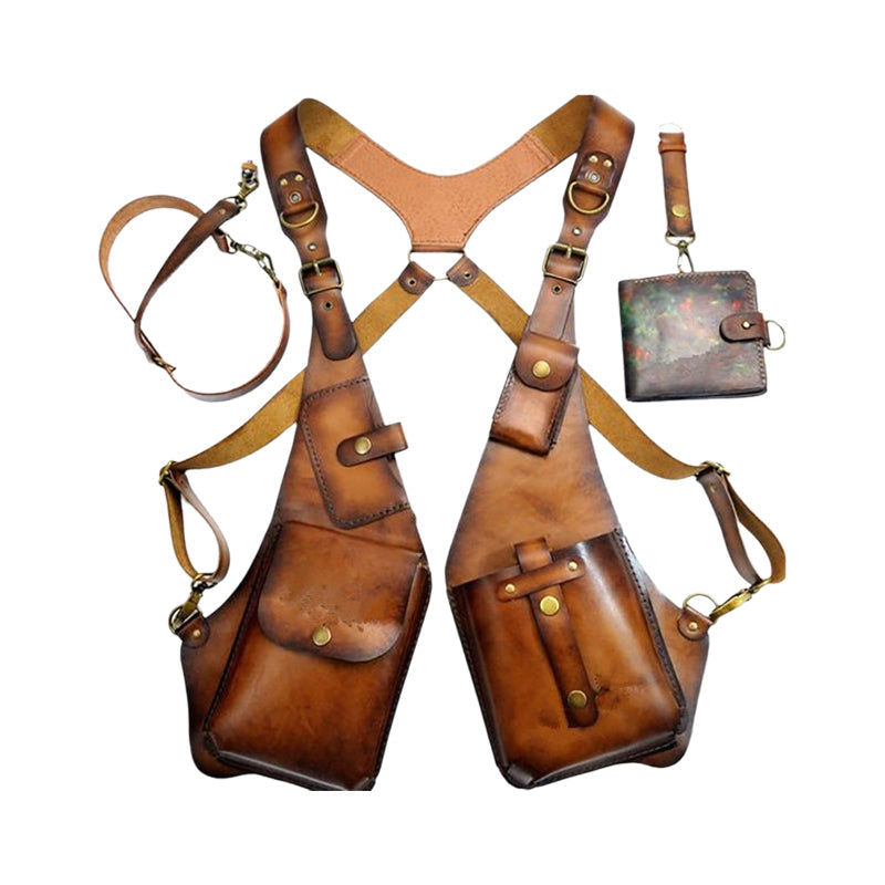 Medieval Steampunk skulderveske med retro stropp | Skanto