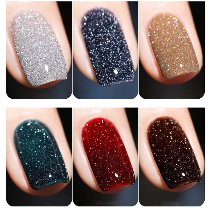 Glitter og diamant neglelakk (8ml) | Skanto