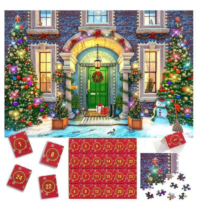 Skanto | Jule adventskalender overraskelse byggekloss-sett