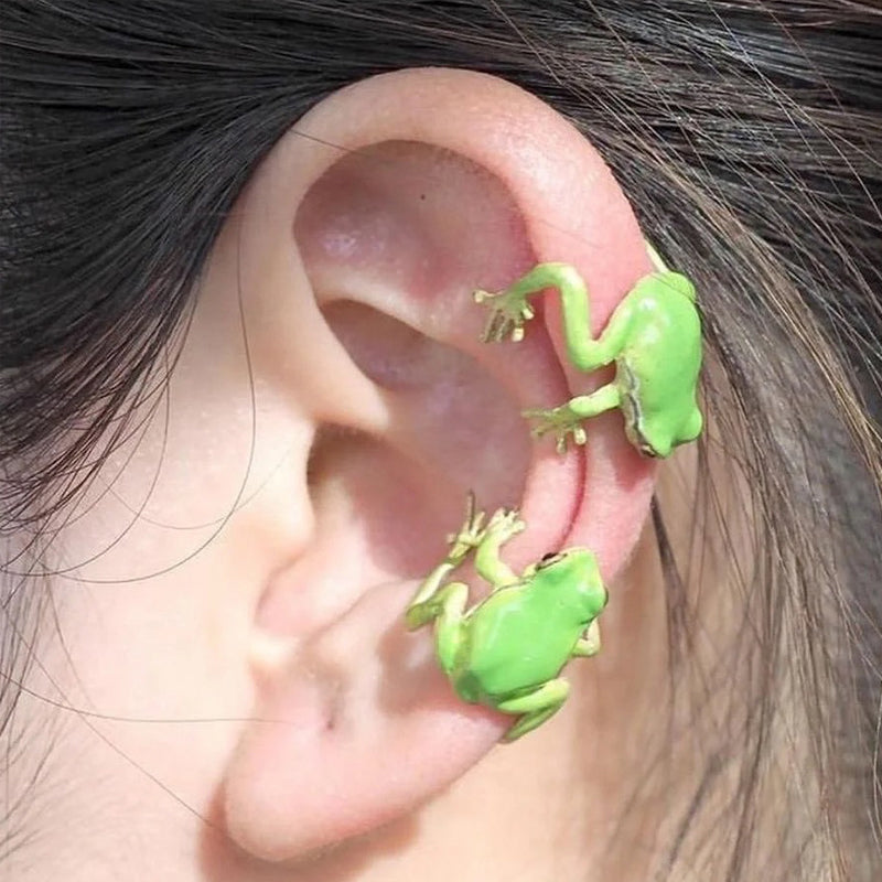 Skanto | Latest-tree Frog Ring & Earrings