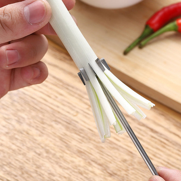 Rustfritt Stål Plum Blossom Løk Cutter | Skanto