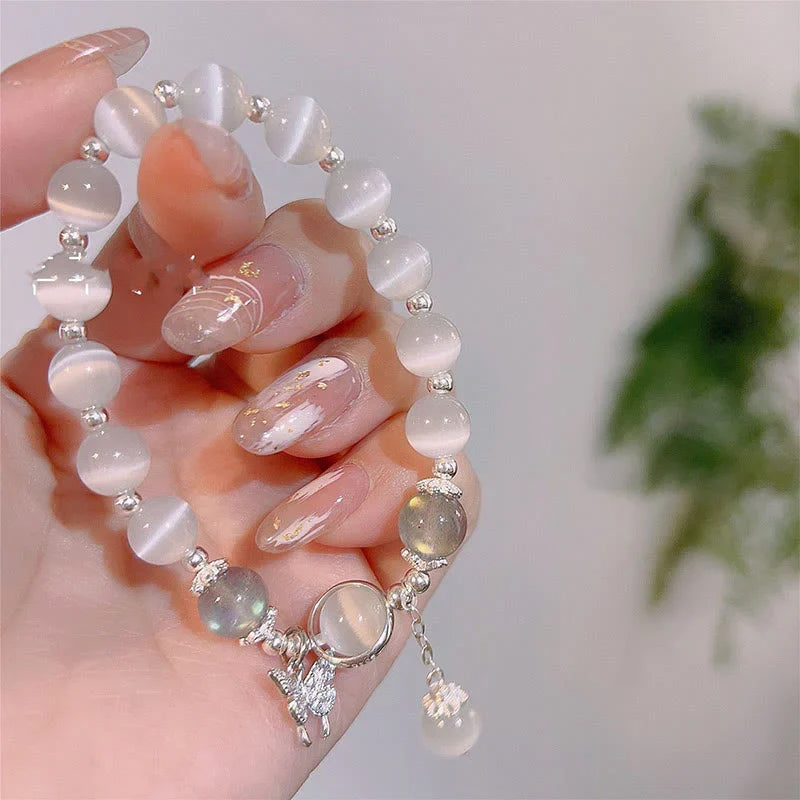 Skanto | Imitert Kattøyekrystall Sommerfugl Armbånd