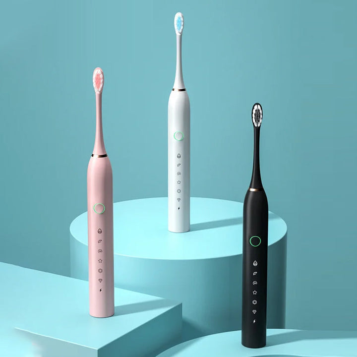 Skanto | Sonic Elektrisk Tannbørste | 6 Moduser & IPX7 Vanntett | Hvit, Svart, Rosa