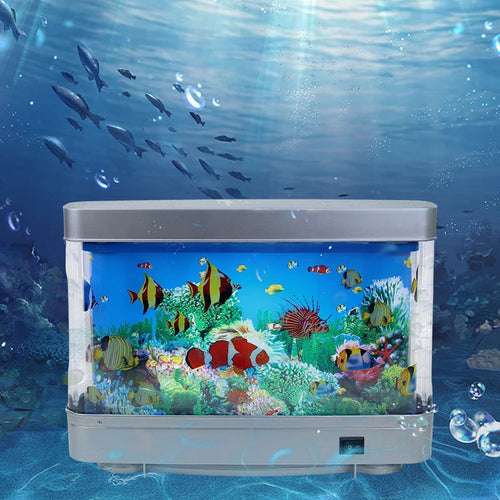 Virtuelles Ozean-Schreibtisch-Aquarium med LED-Nachtlicht