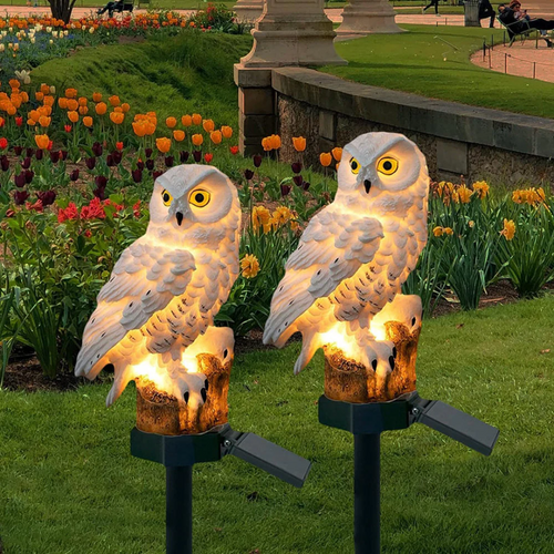 Skanto | Solar Garden Lamp Uilux – Trådlamp ute drevet av solenergi med ugle-design