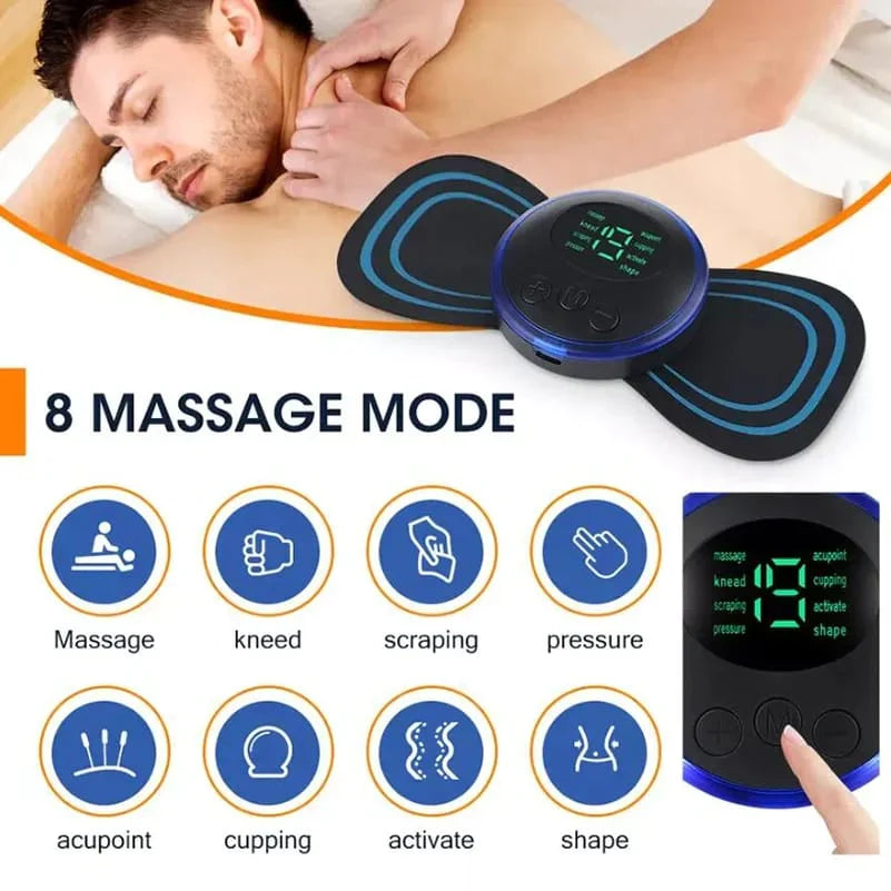 EMS Mini Body Massager Puls Nakke Smerte Lindring Skanto