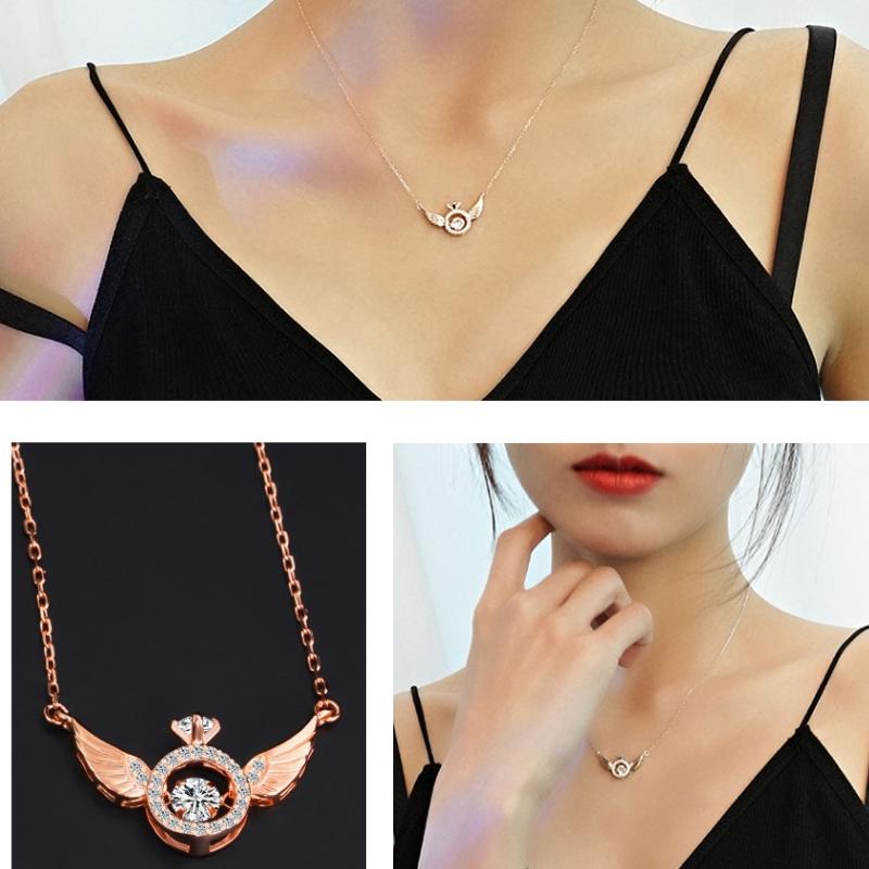 Skanto | Engelving Rhinestone Halskjede