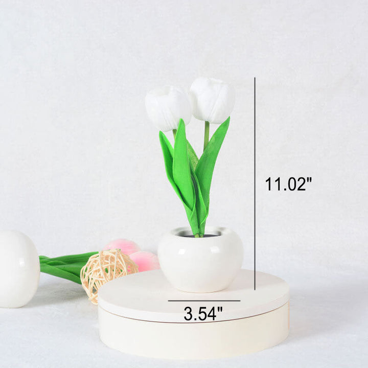 Skanto | Moderne Kreativ Simulering Tulipan Peony LED Nattlys Bordlampe