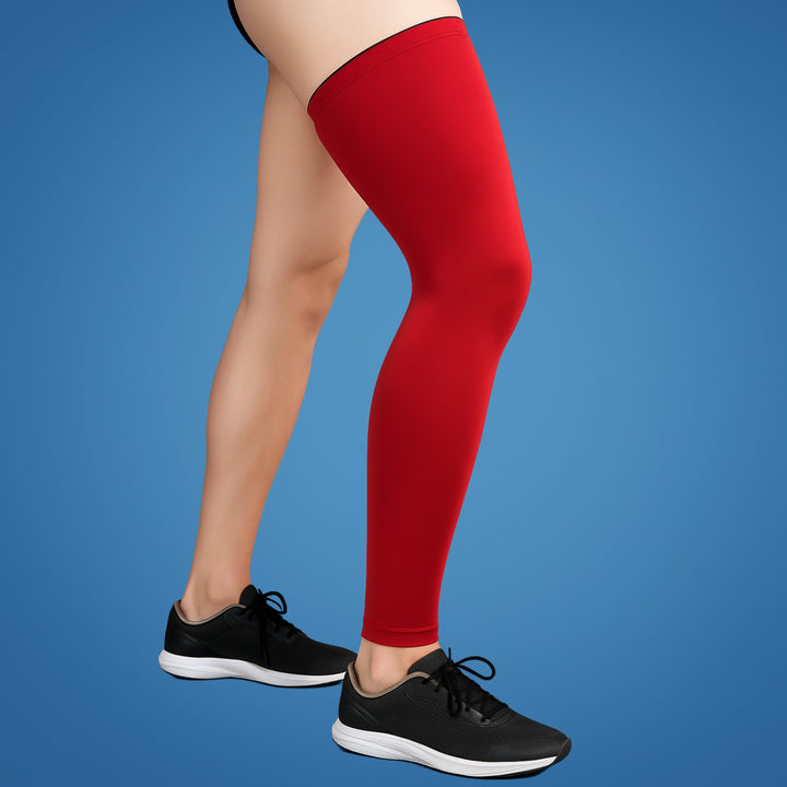 FlexiRelief | Full Leg Compression Sleeve – Knee Support – Graduert Trykk – Smertelindring – Gjenoppretting – Hevelse Reduksjon Skanto